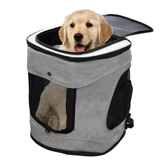 BeebeeRun Tiertransporttasche “Teirtransportrucksack” bis 7,00 kg, Zusammenklappbarer Rucksack für Hunde und Katzen oder andere kleine Tiere