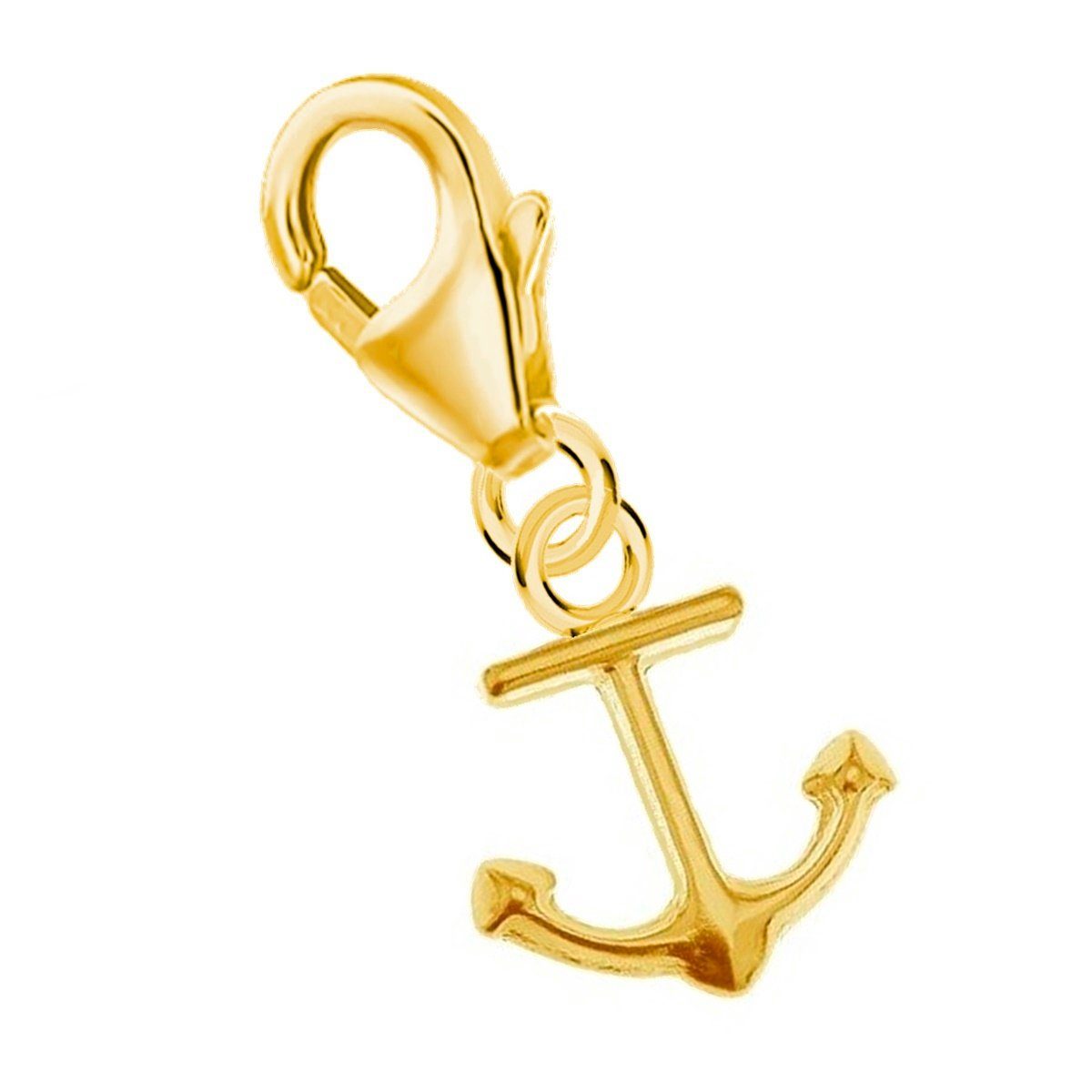 Colgante Angel Guarda Goldene Hufeisen Colgante Ángel Guarda Goldene Hufeisen - Plata 925 Chapado Oro Para Pulseras Colgante Pulsera Abalorios Mosquetón