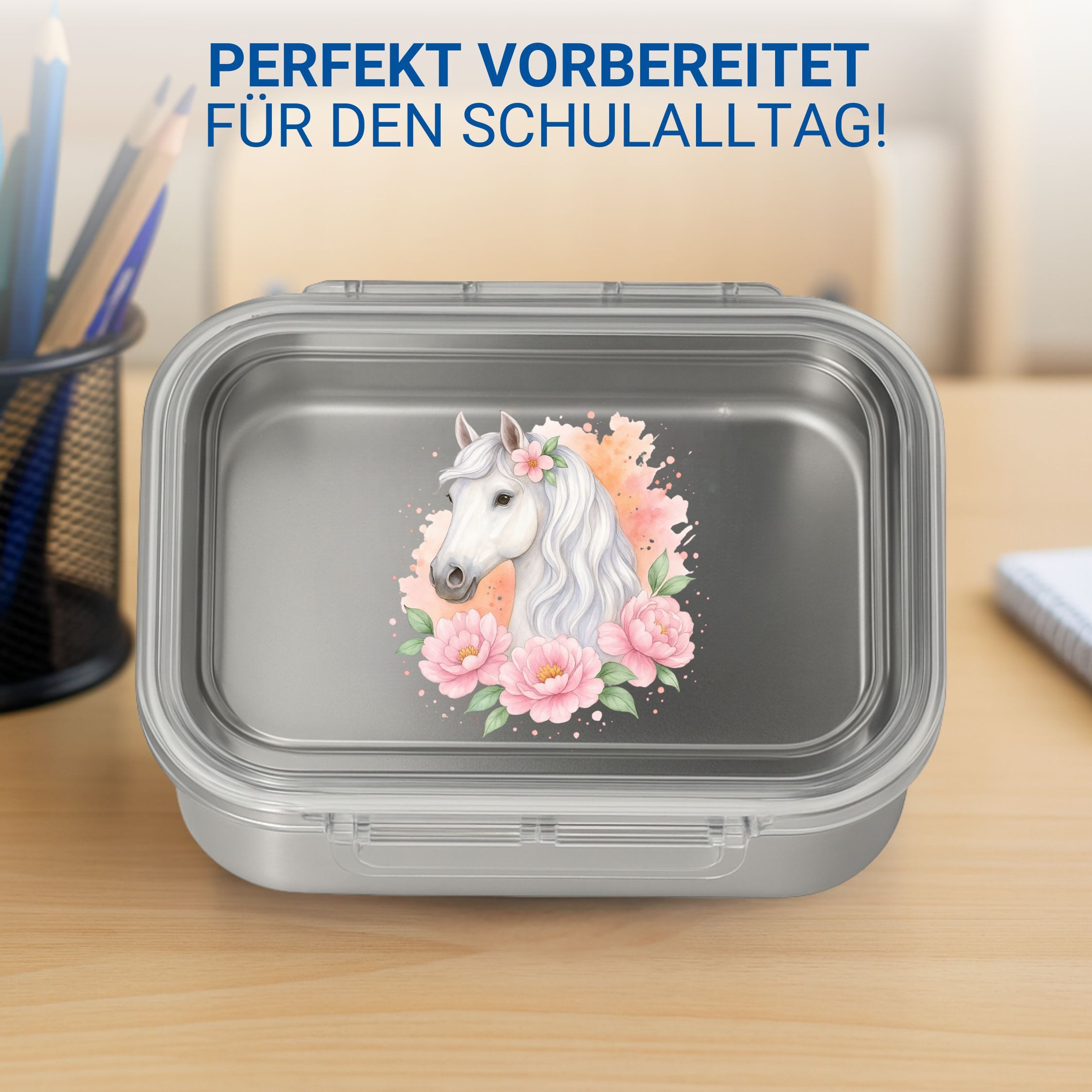 elasto Lunchbox Motiv Brotdose für Kinder 1000 ml für Schule und Kindergarten