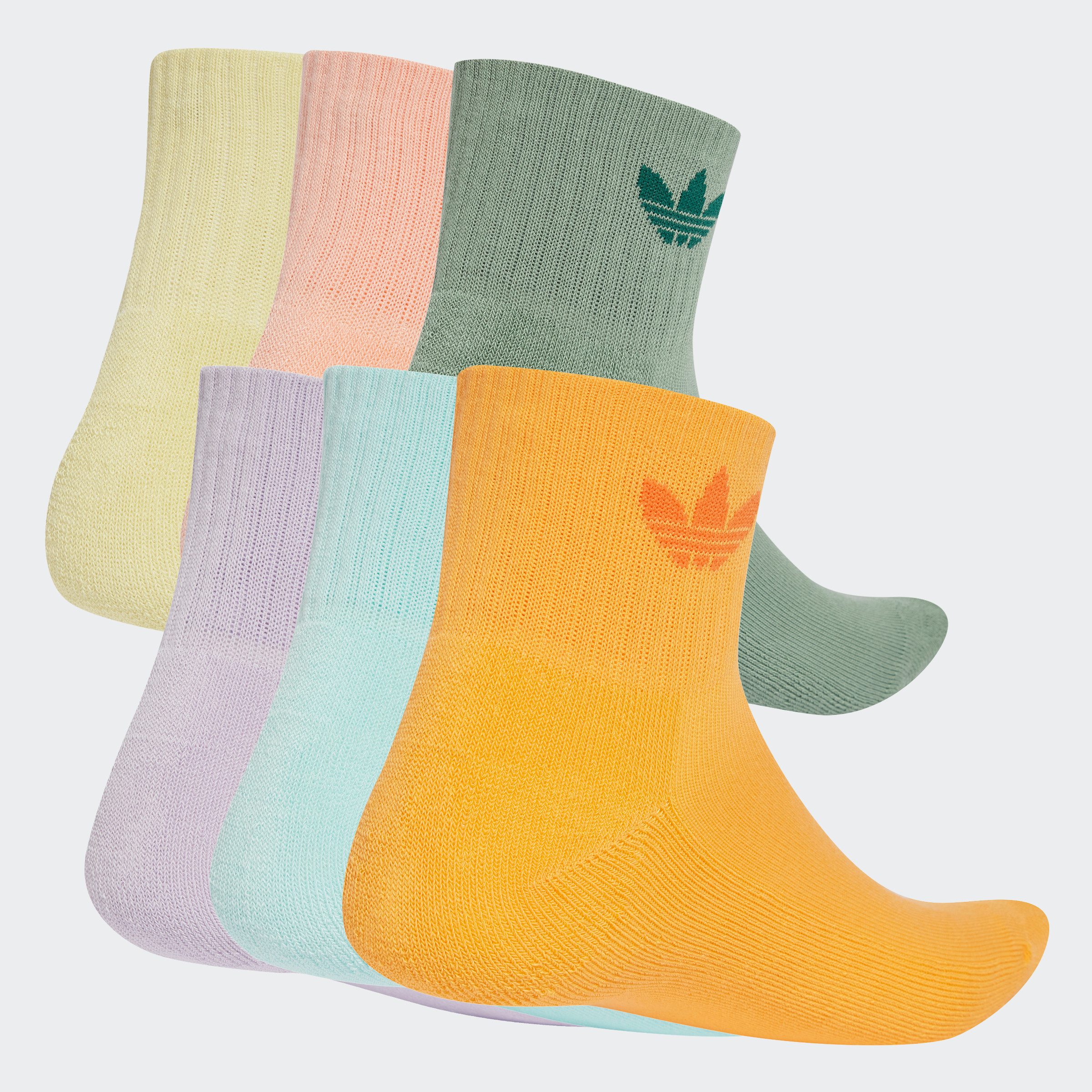 adidas Originals Sportsocken MID ANKLE, 6 PAAR (6-Paar) für Laufen, 6er-Pack, mit Logodruck im Trefoil Style, knöchellang