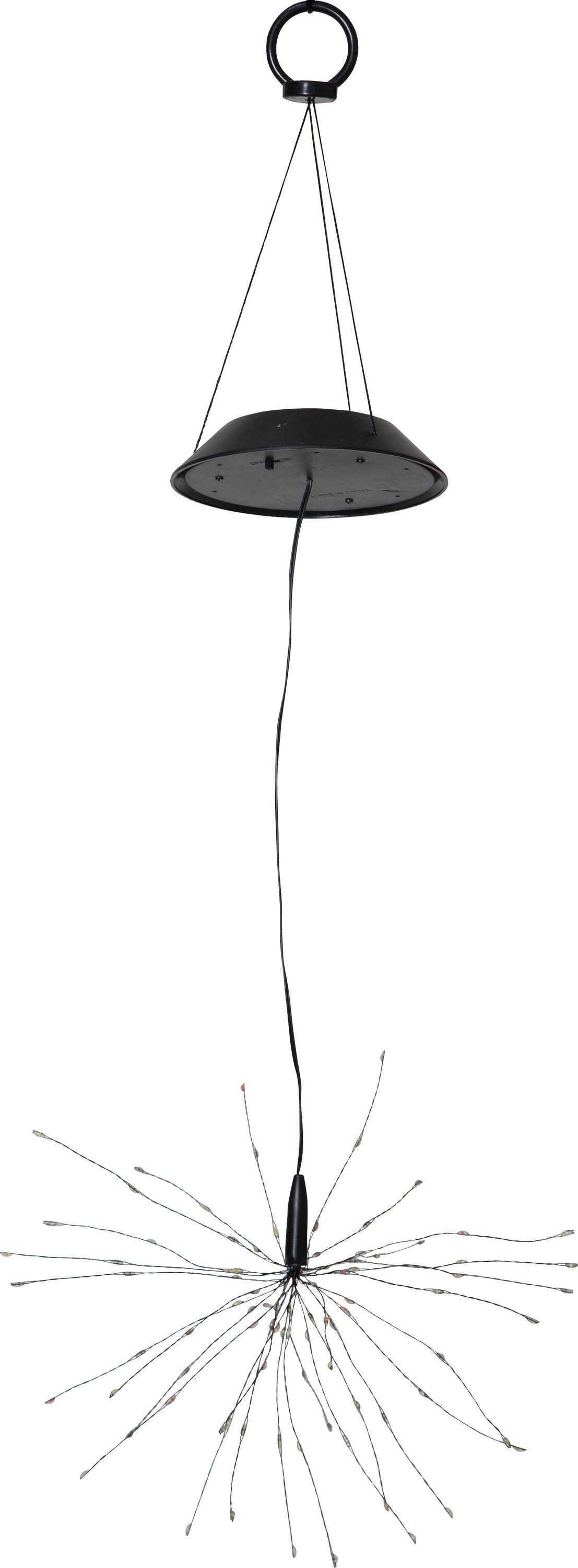 Hängeleuchten LED-Solar-"Firework Solar" hängend, schwarz, 90 warmwhite LED