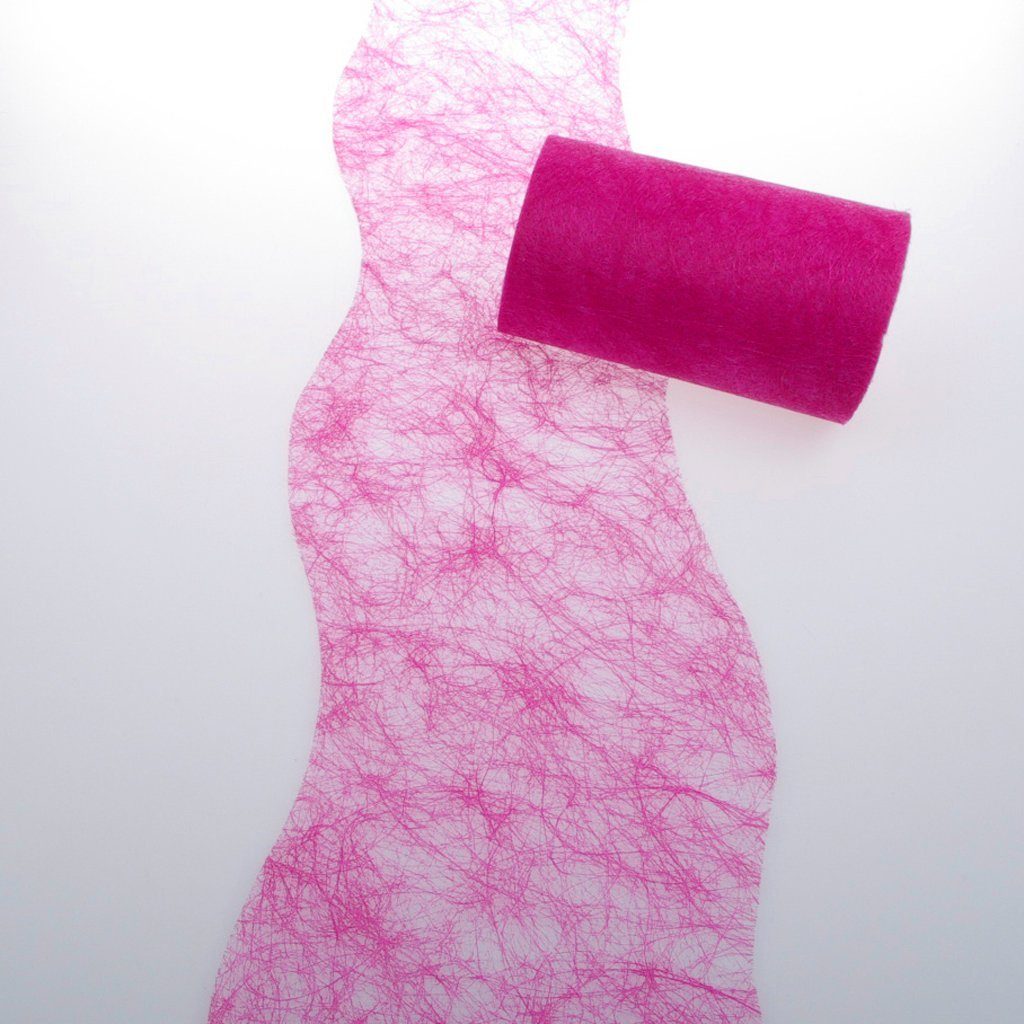 Deko AS Tischläufer Sizoflor Tischband Wellenschnitt pink ca. 12,5 cm Rolle 25 Meter 60W 0