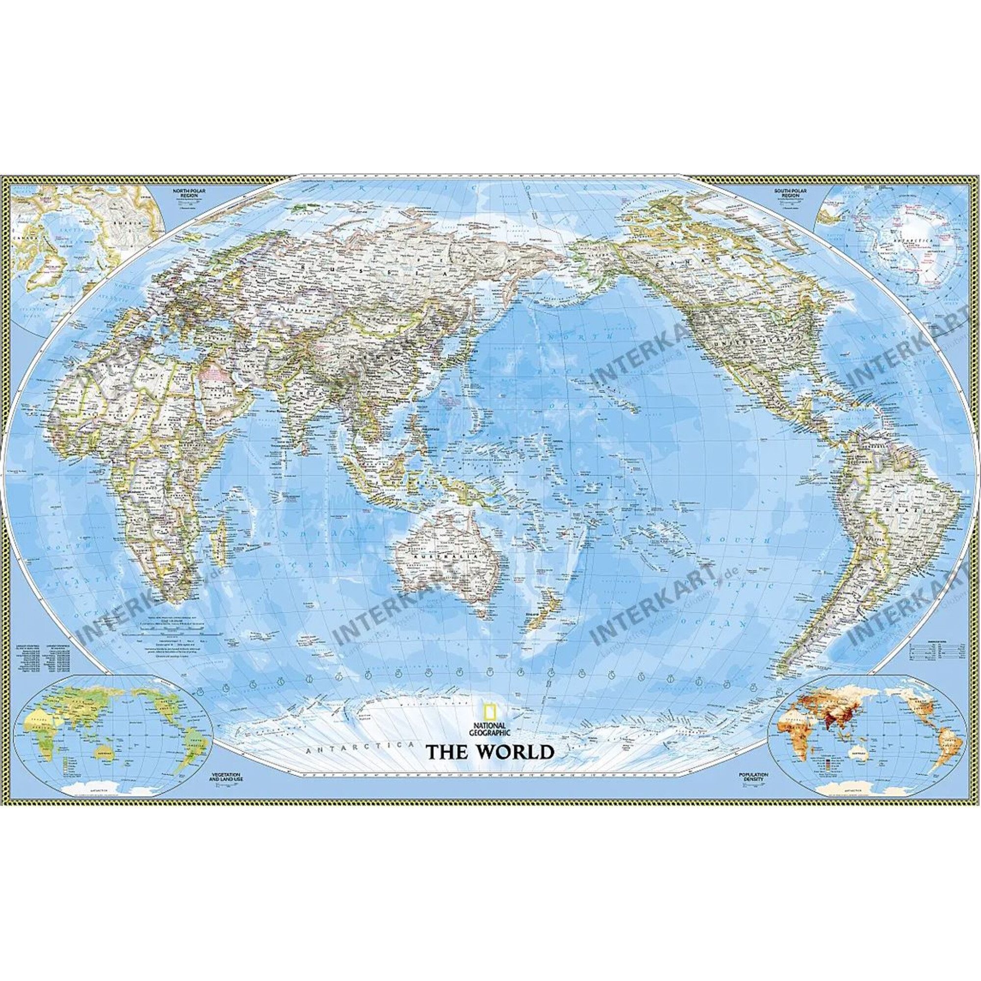 NATIONAL GEOGRAPHIC Wandbild National Geographic Weltkarte politisch (117 x 76 cm)