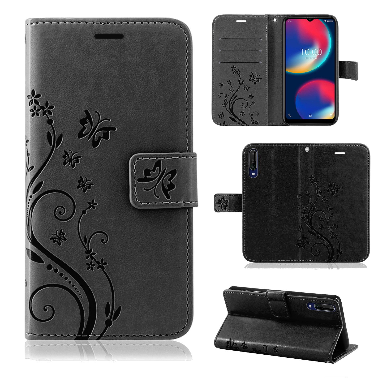 betterfon Handyhülle Handytasche für Wiko Schutzhülle Klapphülle, Bookstyle-Hülle: Magnetverschluss 3 Kartenfächer & Standfunktion