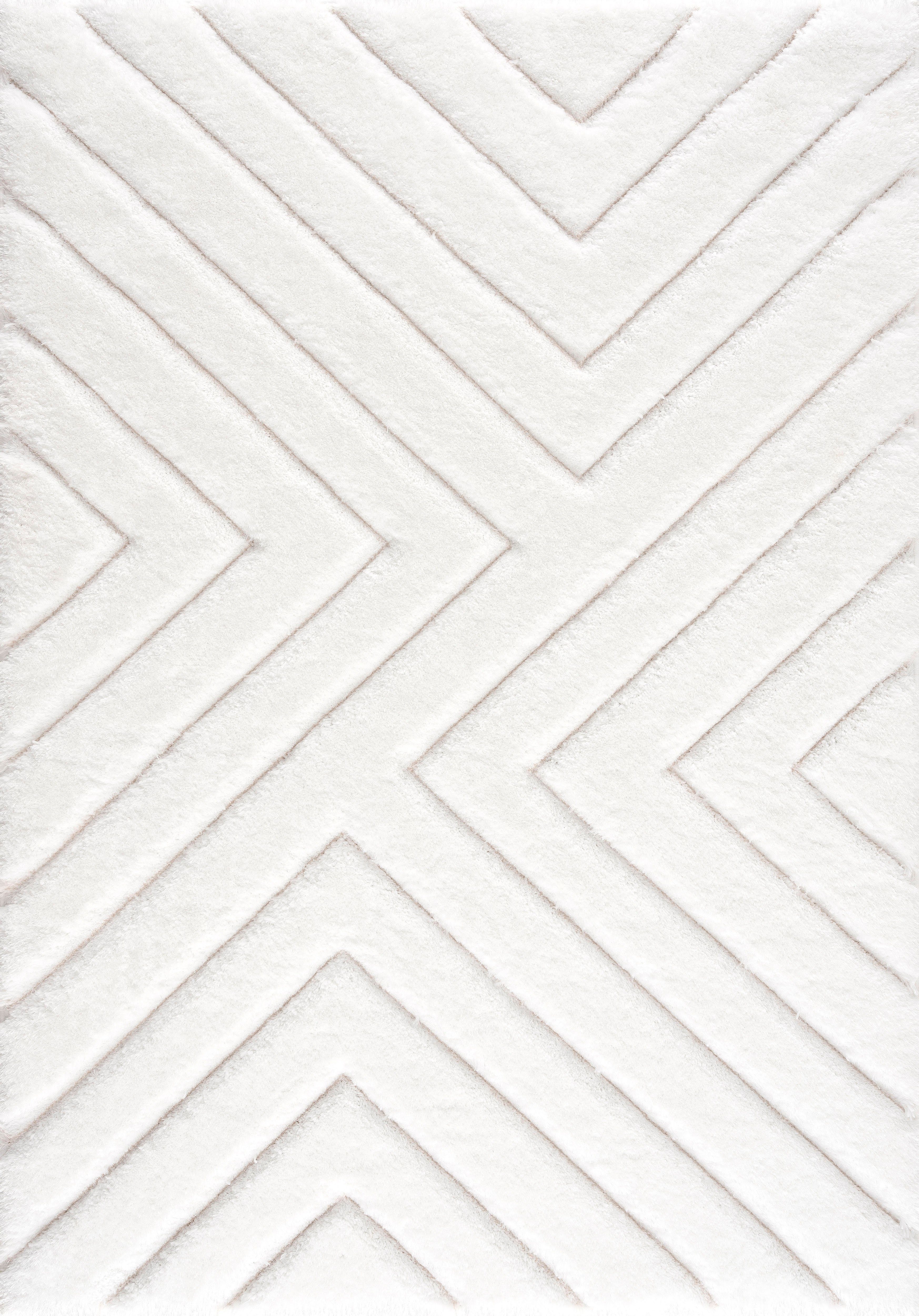 my home Hochflor-Teppich Fiori, rechteckig, Höhe: 43 mm, mit handgearbeitet günstig online kaufen