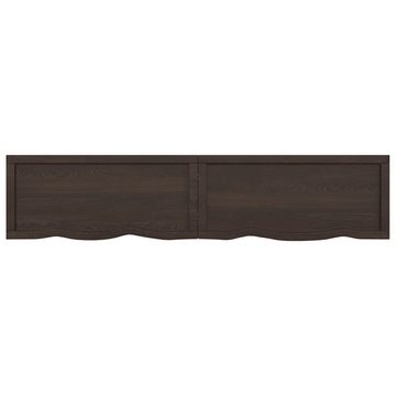 furnicato Tischplatte Dunkelbraun 180x40x(2-4)cm Massivholz Eiche