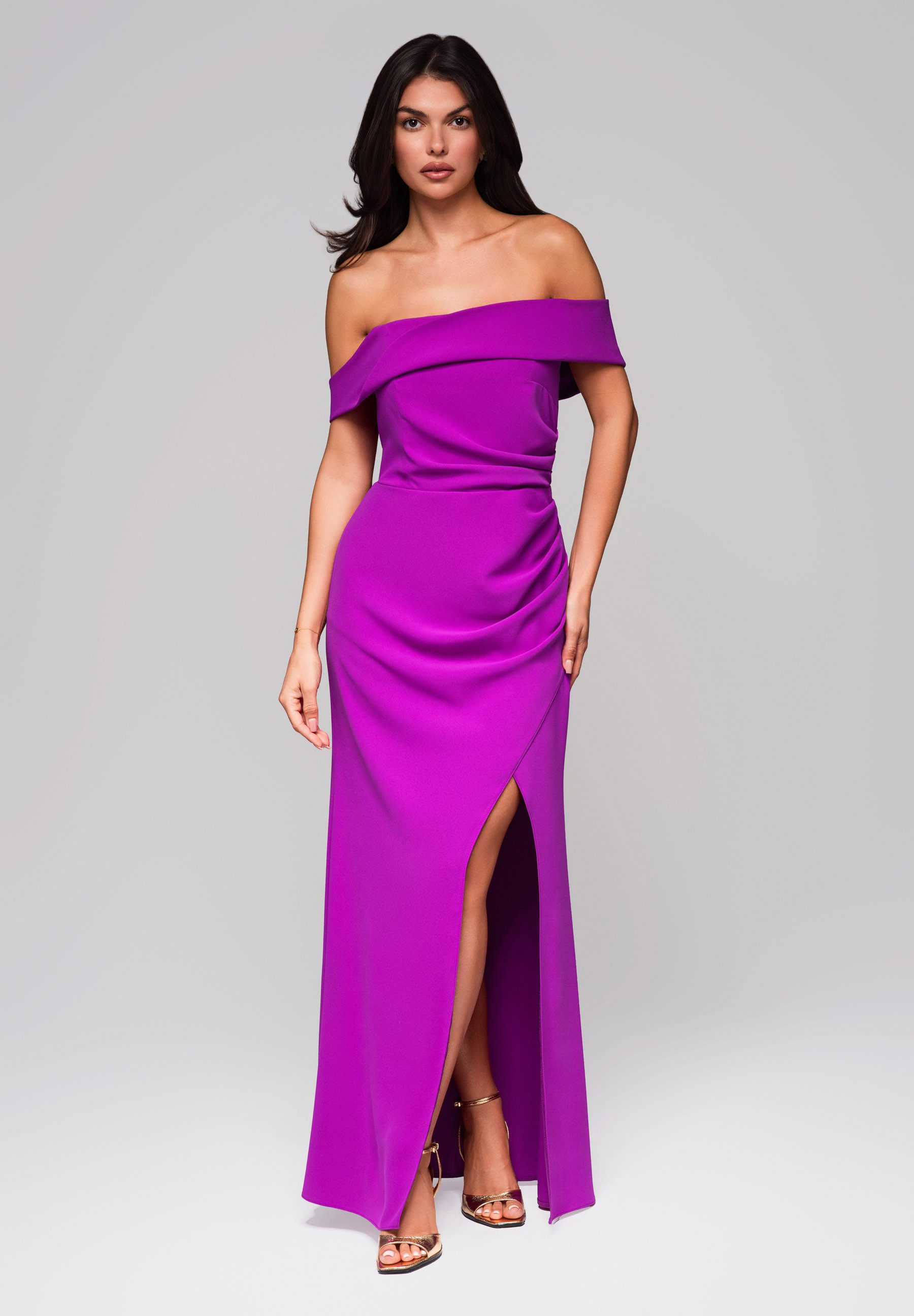 Abendkleid Abendkleid mit Carmen-Ausschnitt