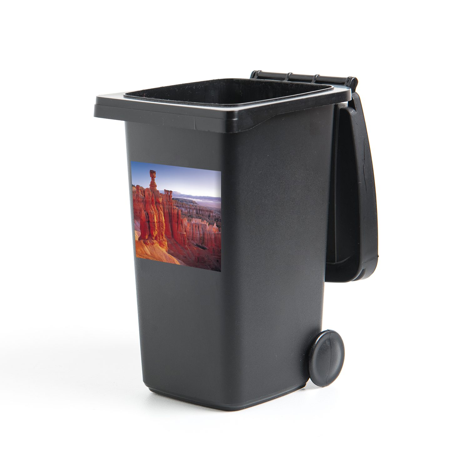 MuchoWow Wandsticker Rosa und orangefarbene Felsen im US-Nationalpark Bryce Canyon (1 St), Mülleimer-aufkleber, Mülltonne, Sticker, Container, Abfalbehälter