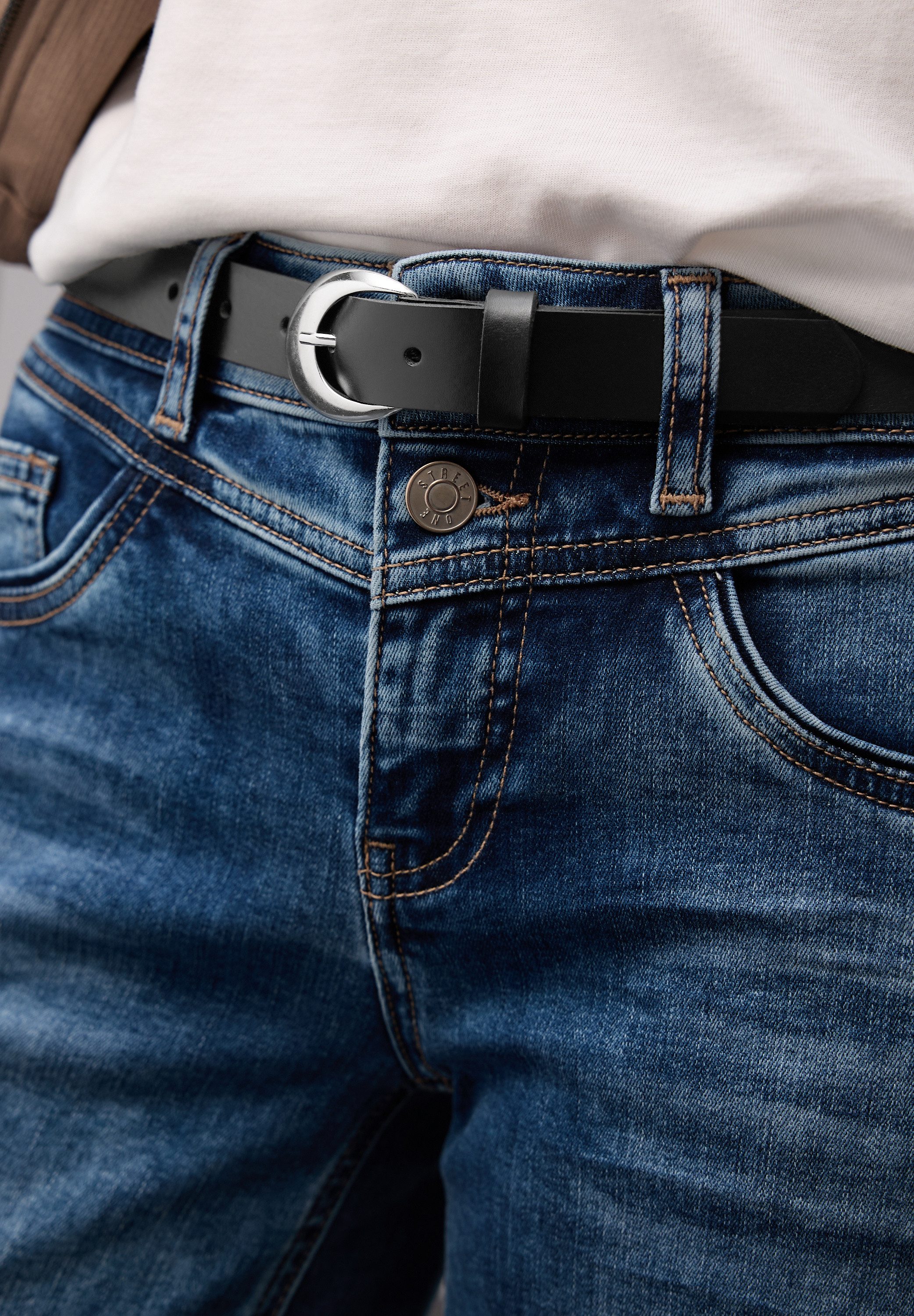 STREET ONE Ledergürtel mit leichtem Schimmer