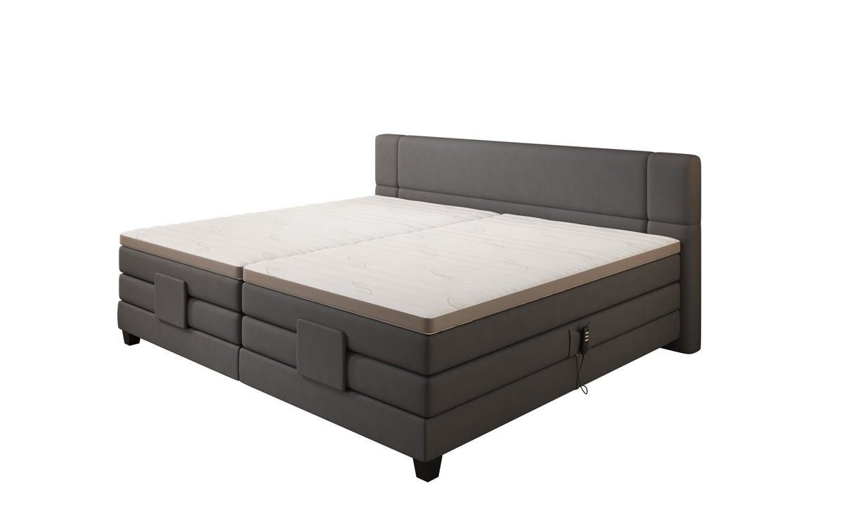 Luxusbetten24 Boxspringbett Familien Boxspringbett Noela in Stoff, elektrisch verstellbar