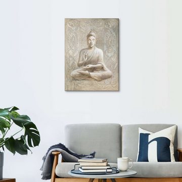 Posterlounge Leinwandbild Danhui Nai, Friedvoller Buddha, Malerei