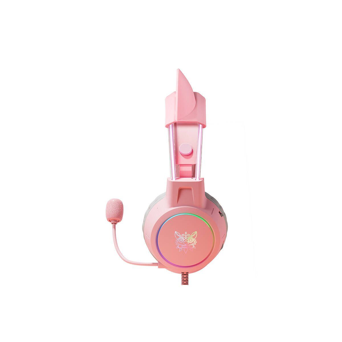 ONIKUMA ONIKUMA X15Pro Pink Gaming Headset Katzenohren On-Ear-Kopfhörer – Bild 4 von 5
