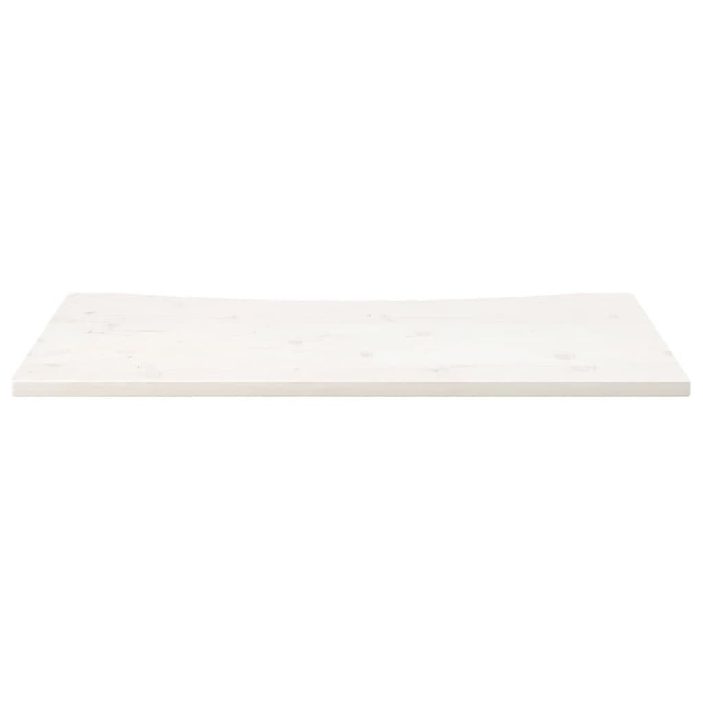 vidaXL Schreibtischplatte Schreibtischplatte Weiß 100x50x2,5 cm Massivholz Kiefer