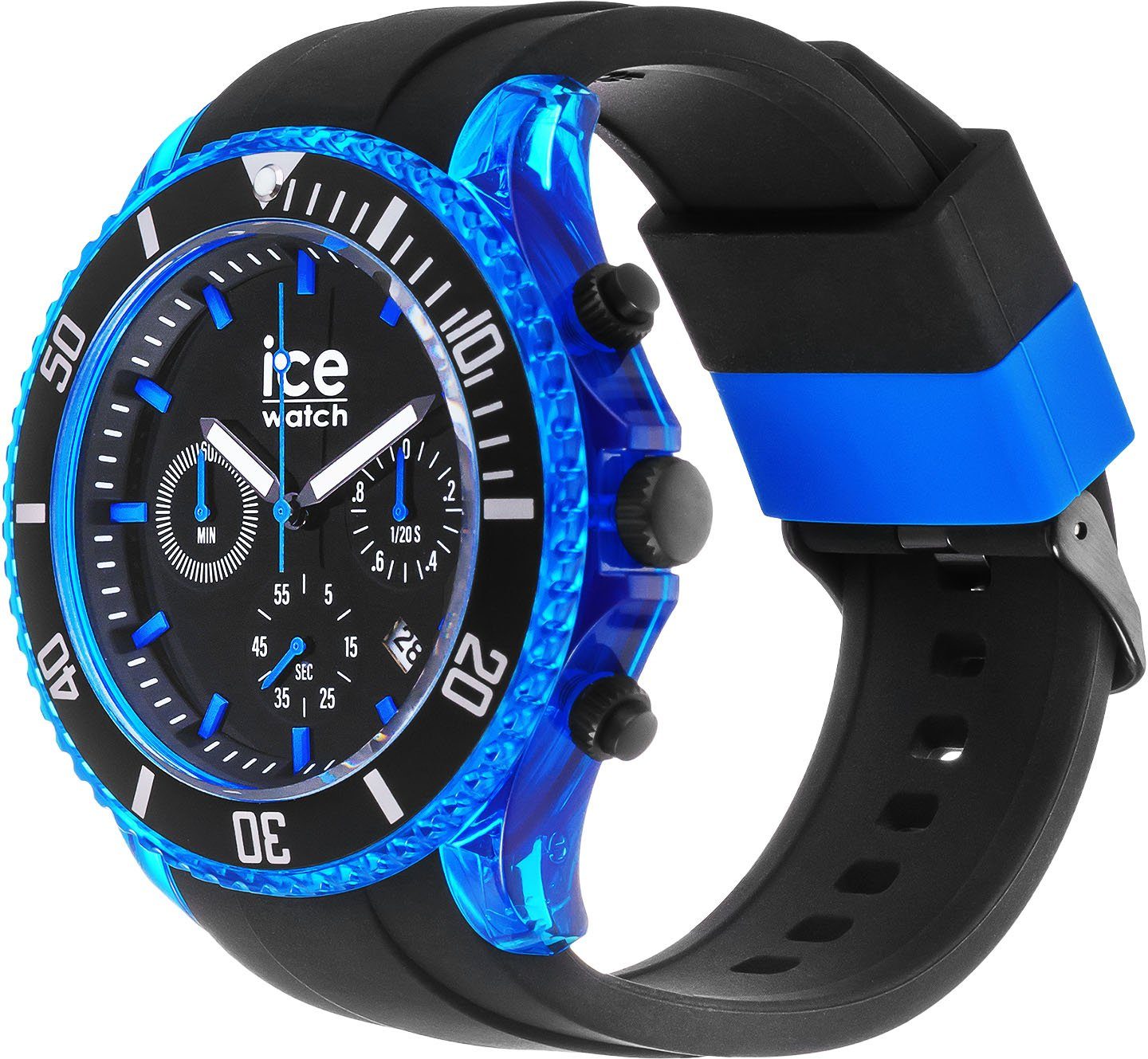 CH, - ICE - blue large Chronograph chrono Black ice-watch 019844 - Extra