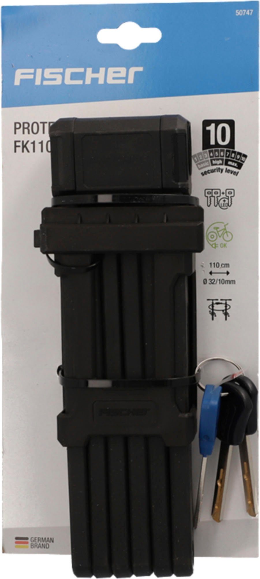 FISCHER Fahrrad Faltschloss PROTEC PLUS+ FK110 – Bild 4 von 5