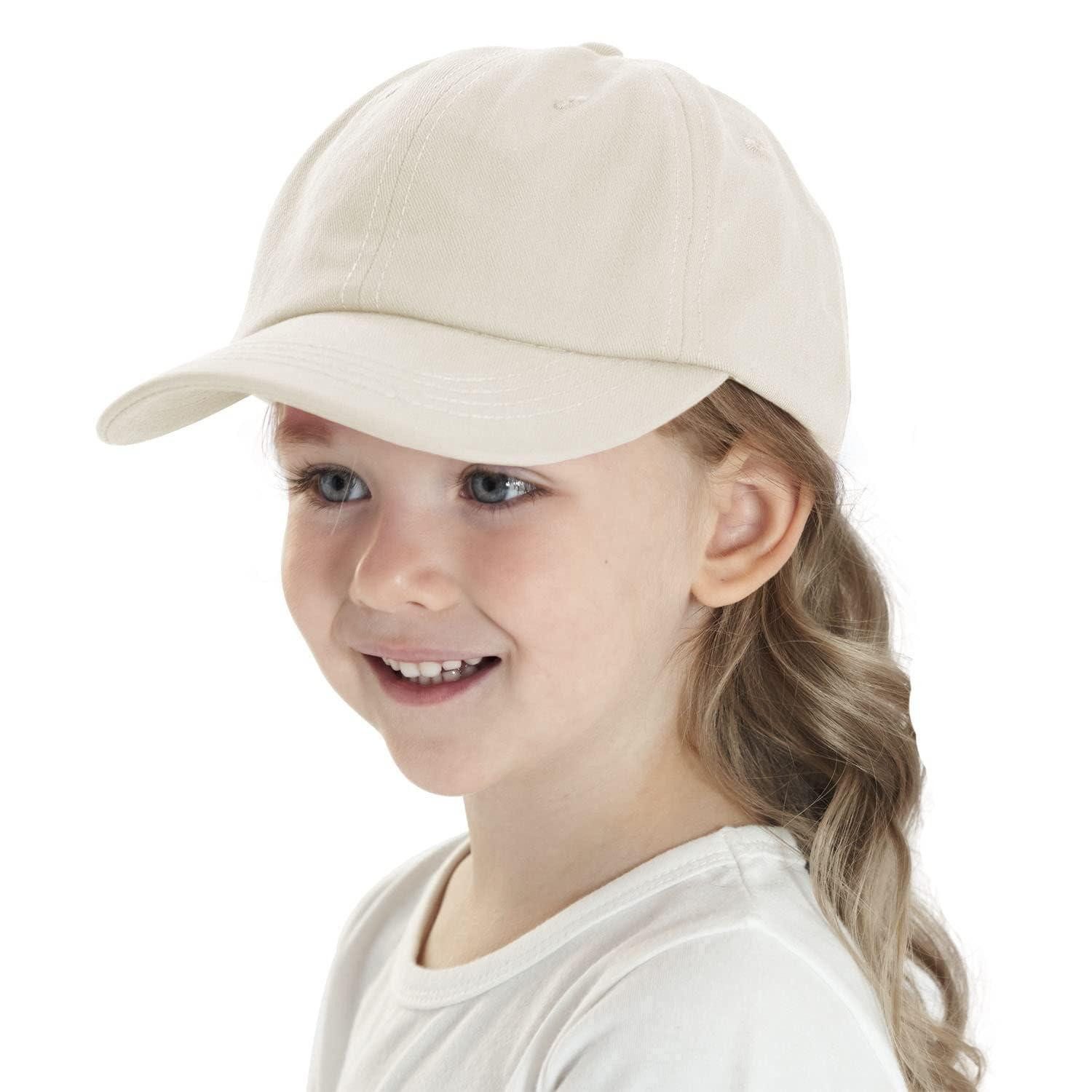 Baseball Cap Basecap Kinder Baumwolle Atmungsaktiv Sonnenschutz 48 Beige
