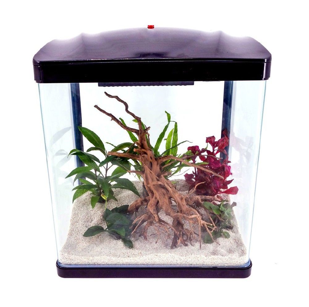 Aquarium HR-300 Nano Aquarium Schwarz – Komplettaquarium mit LED