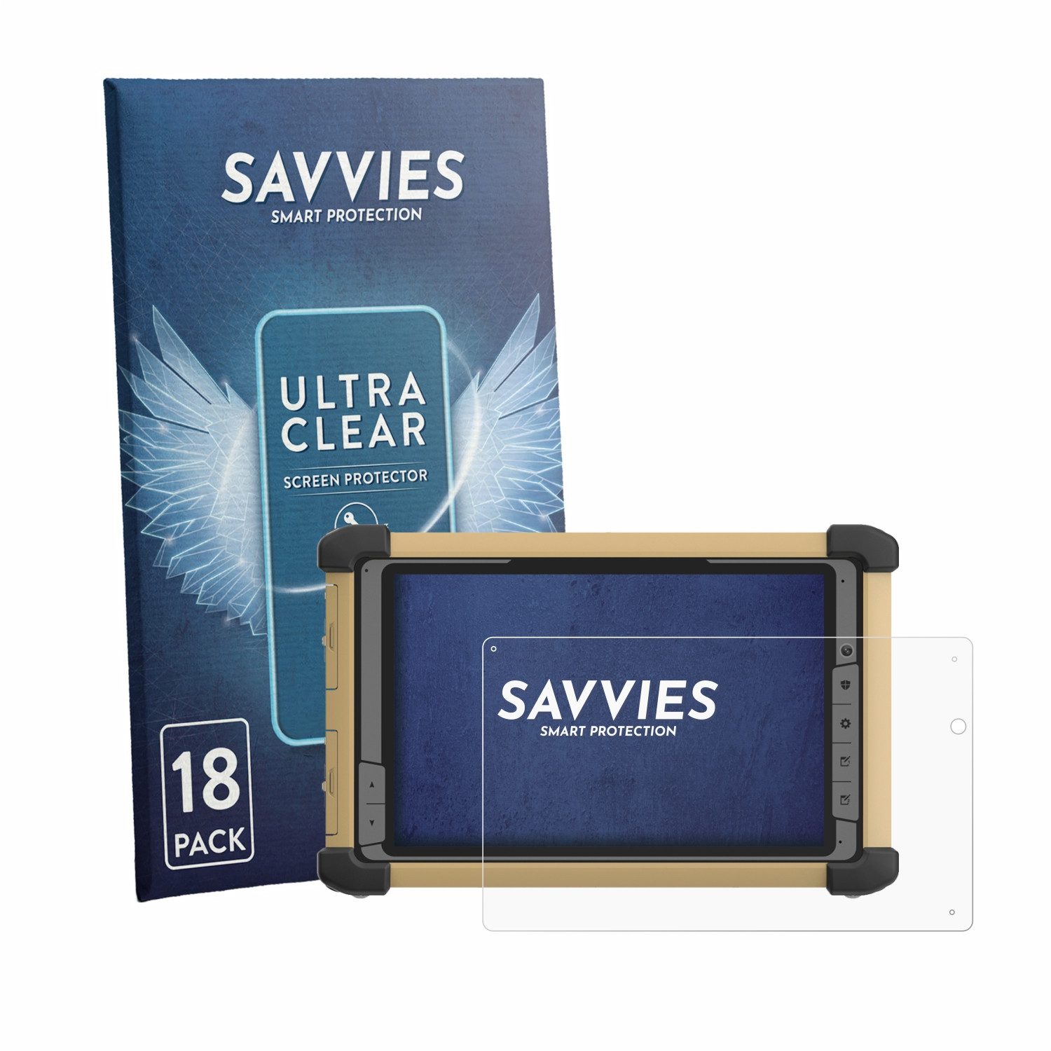 Savvies Displayschutzfolie Schutzfolie für DT Research DT381RP, 18 Stück, Displayschutz Schutz Folie Klar Transparent