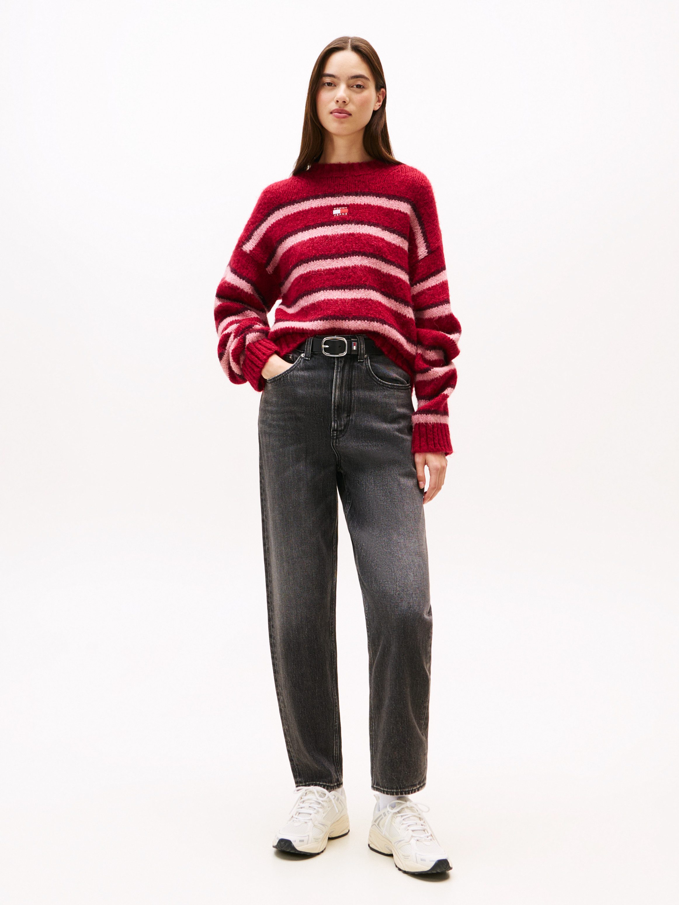 Tommy Jeans Tapered-fit-Jeans MOM JEAN UH TPR BI0187