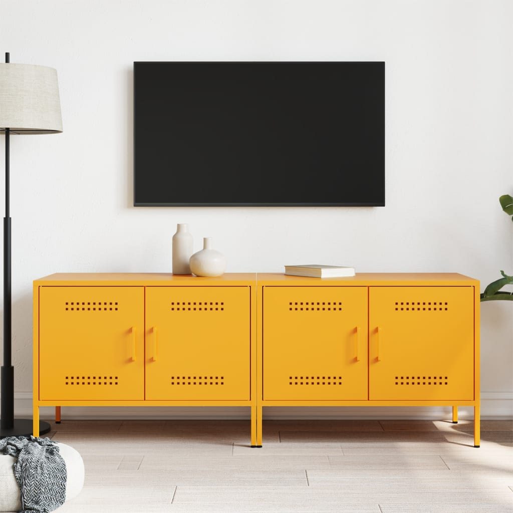 vidaXL TV-Schrank TV-Schränke 2 Stk. Senfgelb günstig online kaufen
