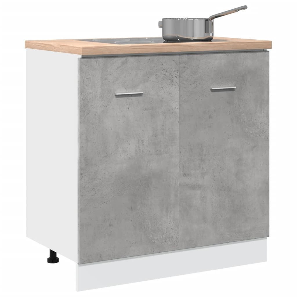 vidaXL Unterschrank Spülenunterschrank Küchenschrank Betongrau 80x46x81,5 günstig online kaufen