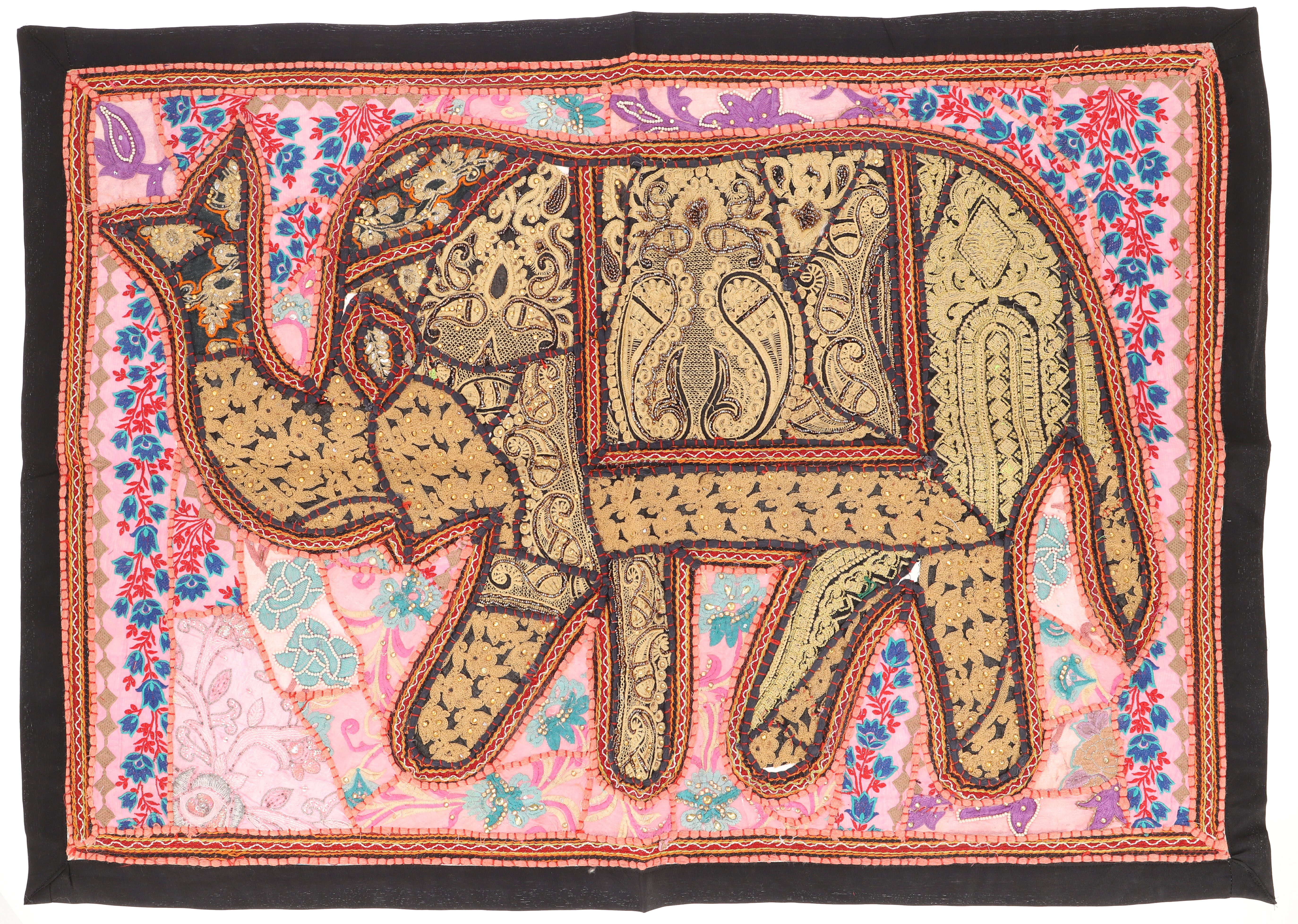 Guru-Shop Wandteppich Orientalischer Elefant Tischläufer, Wandbehang,.., Höhe: 95 mm