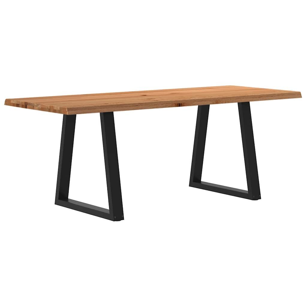 Esstisch Esstisch mit Baumkanten 200x80x74 cm Massivholz Eiche