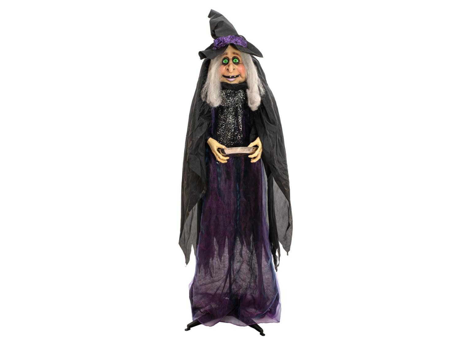 INNA-Glas Dekofigur Deko Halloween Grusel Hexe GENOVEFFA, 50x45x180cm