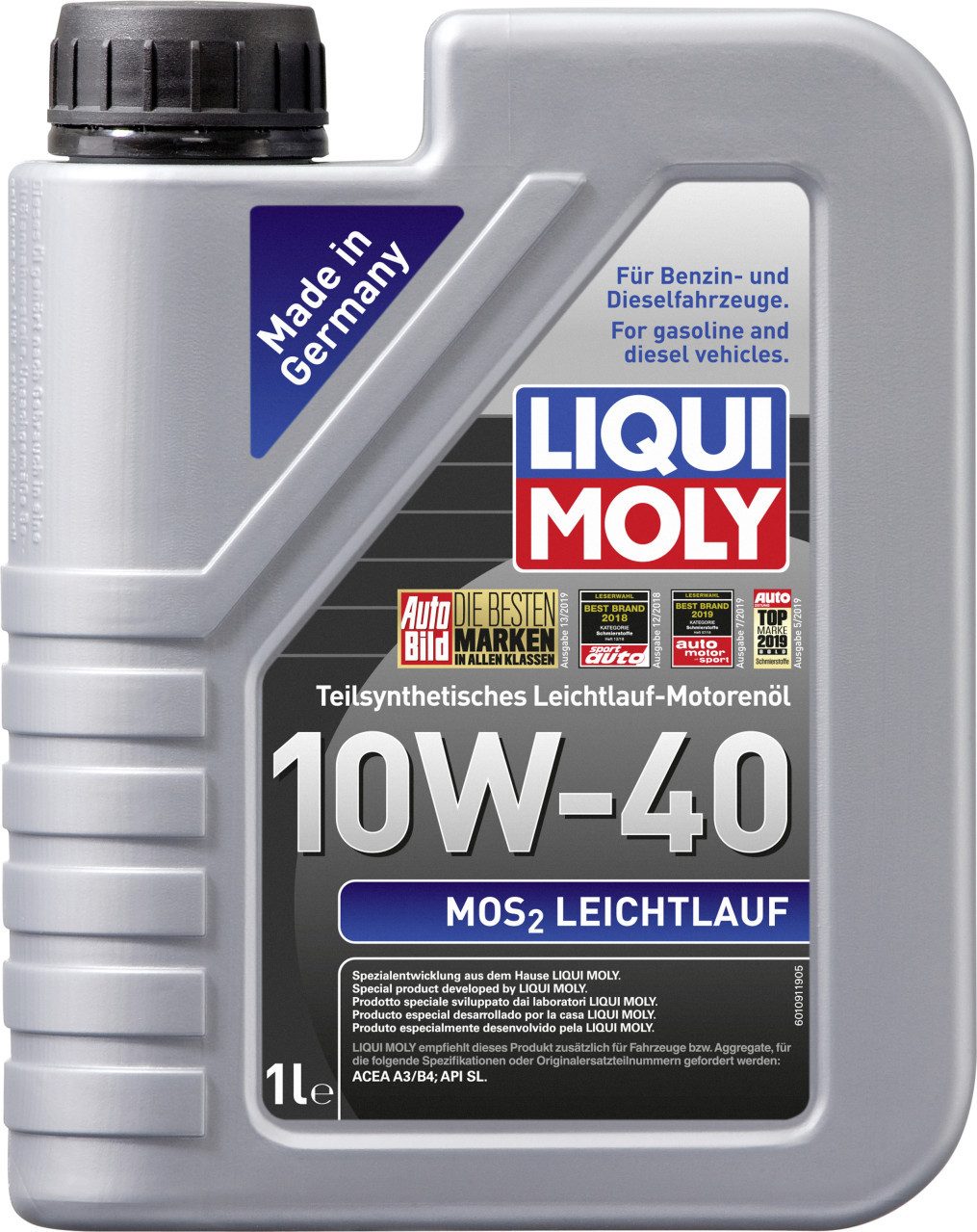 Liqui Moly Motoröl Liqui Moly Motoröl MoS2 Leichtlauf 10W-40 1 L
