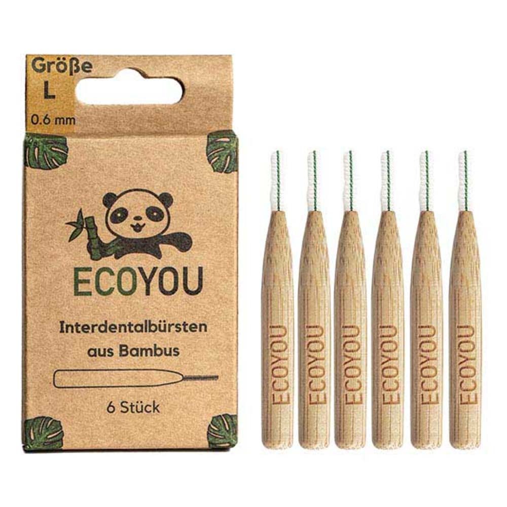 EcoYou Zahnbürste Interdentalbürsten - Bambus Размер L 6 Stück