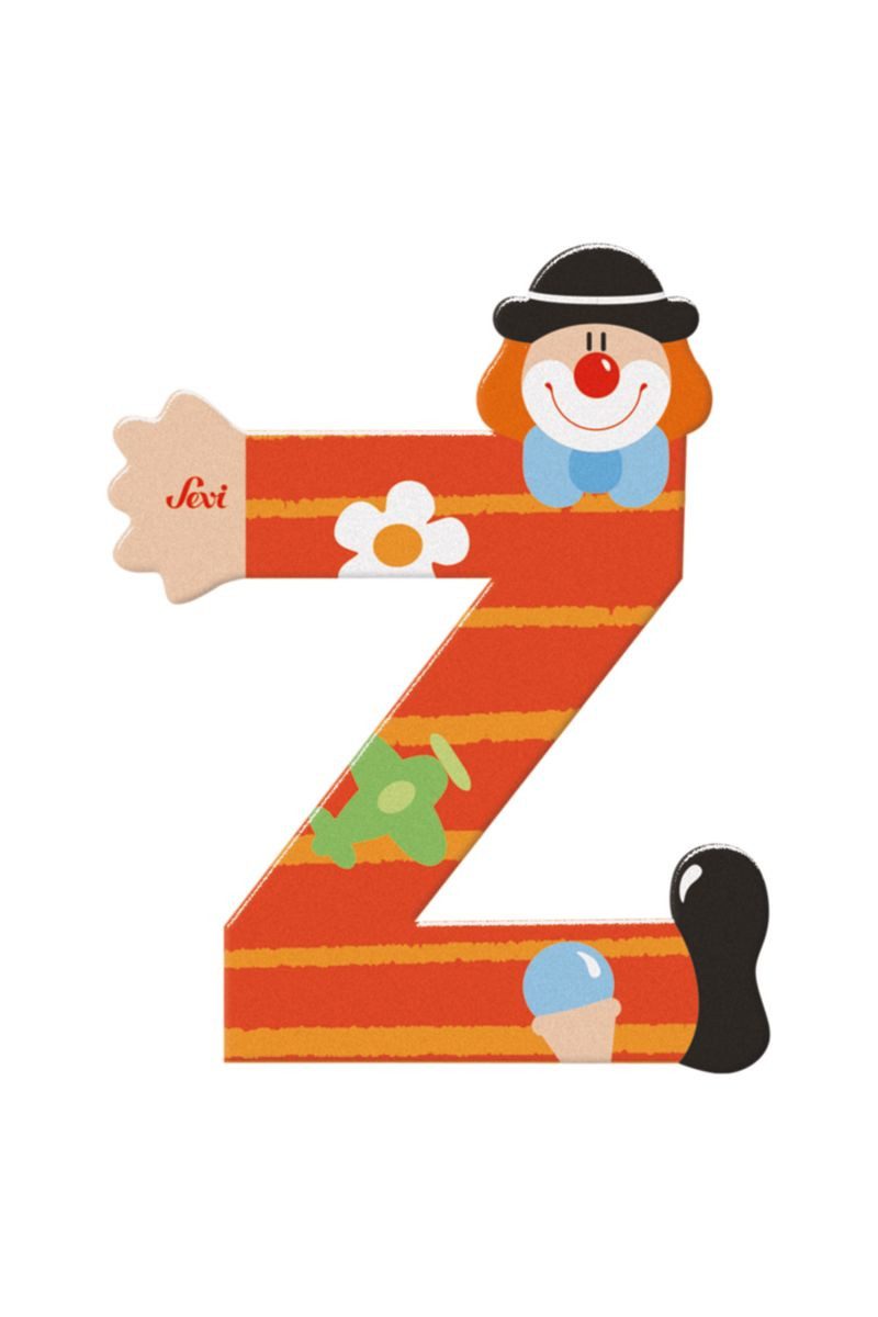 Sevi Deko-Buchstaben Sevi Buchstabe Clown Z, rot