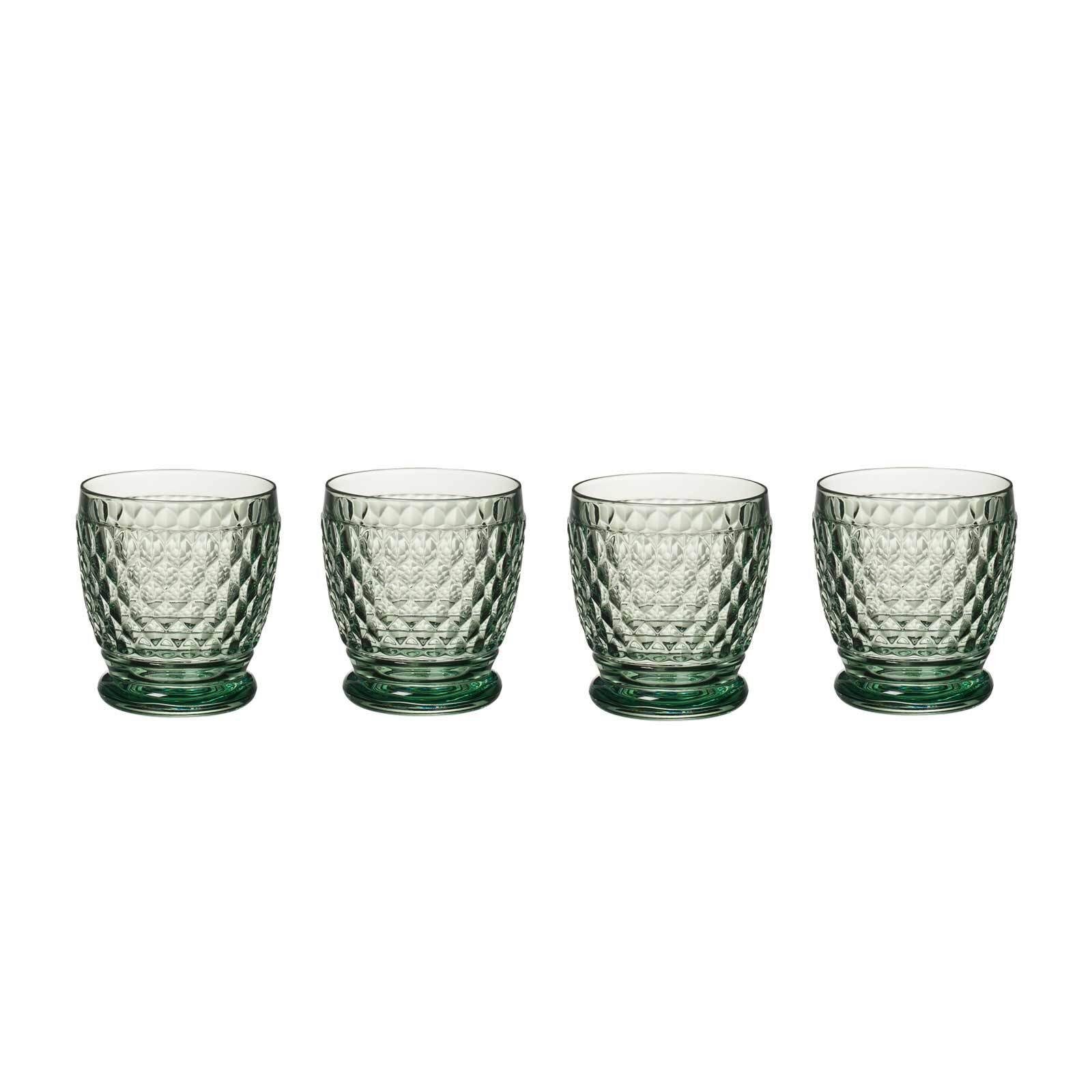 Villeroy & Boch Whiskyglas Boston Coloured Becher 330 ml 4er Set, Glas Grün