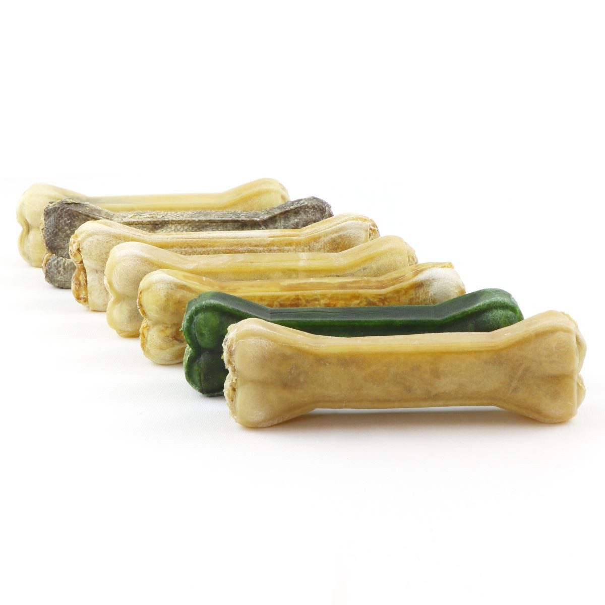 DOGBOSS DOGBOSS 100% Natur gefüllte Kauknochen, hergestellt in EU 7er Probierset 17 cm, 805g