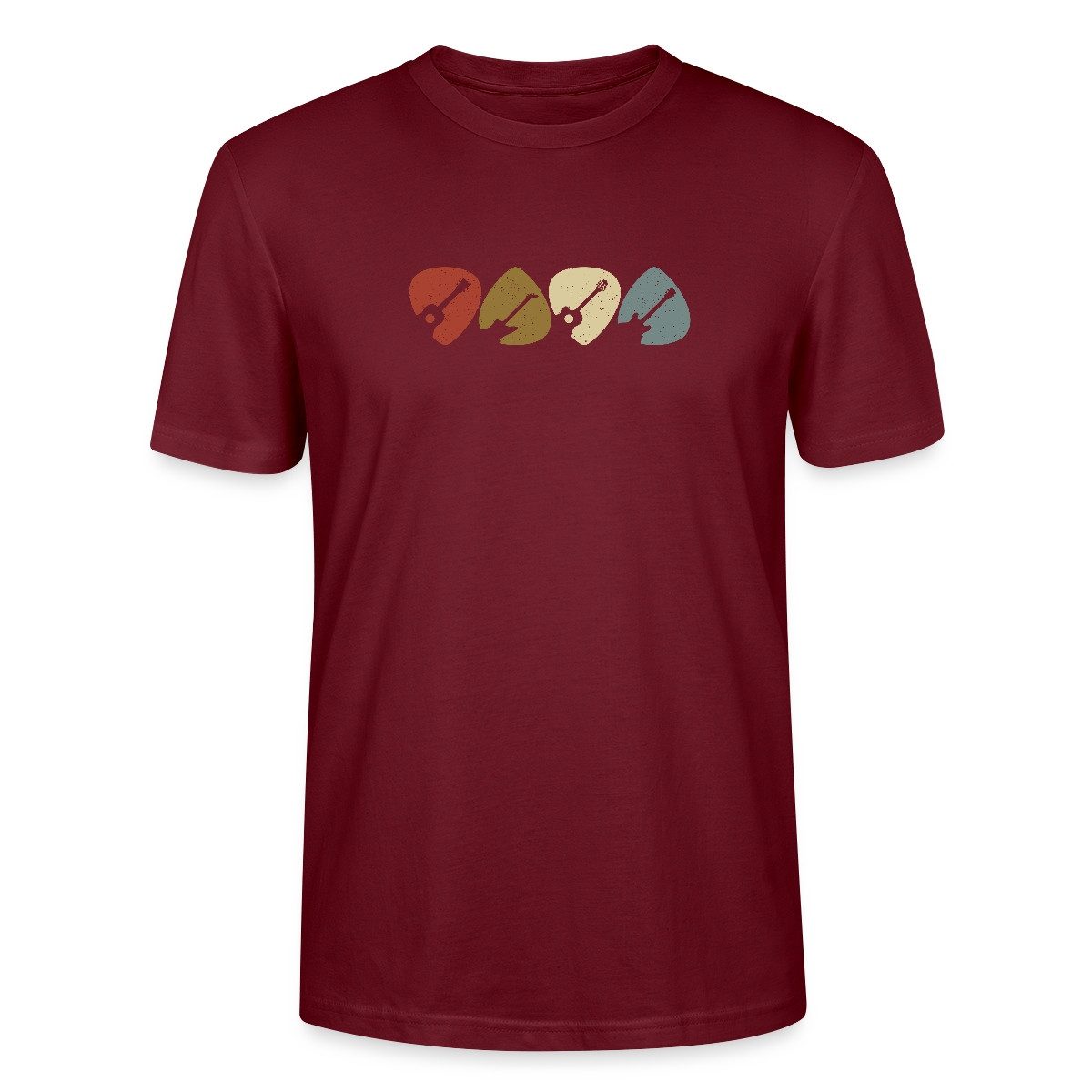 T-Shirt Plektrum Retro Musik Motiv Unisex Bio T-Shirt
