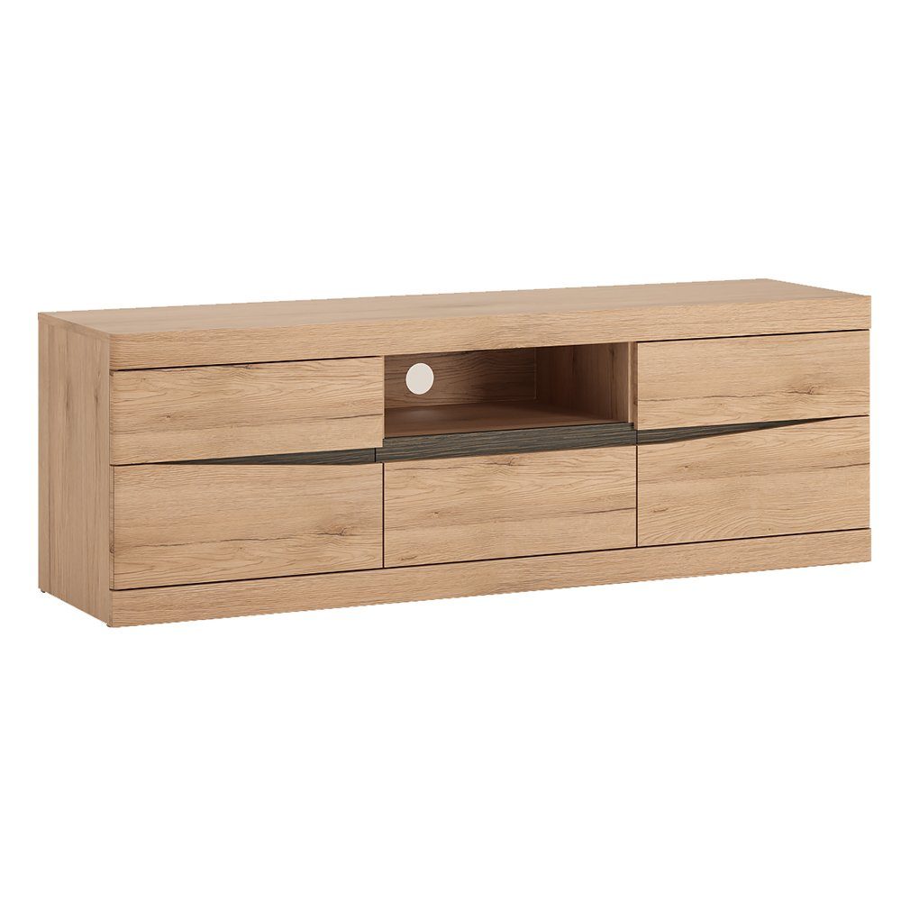 Lomadox Lowboard SANFORD-129, San Remo Eiche hell Nb., 2 Türen, 1 Schubkast günstig online kaufen