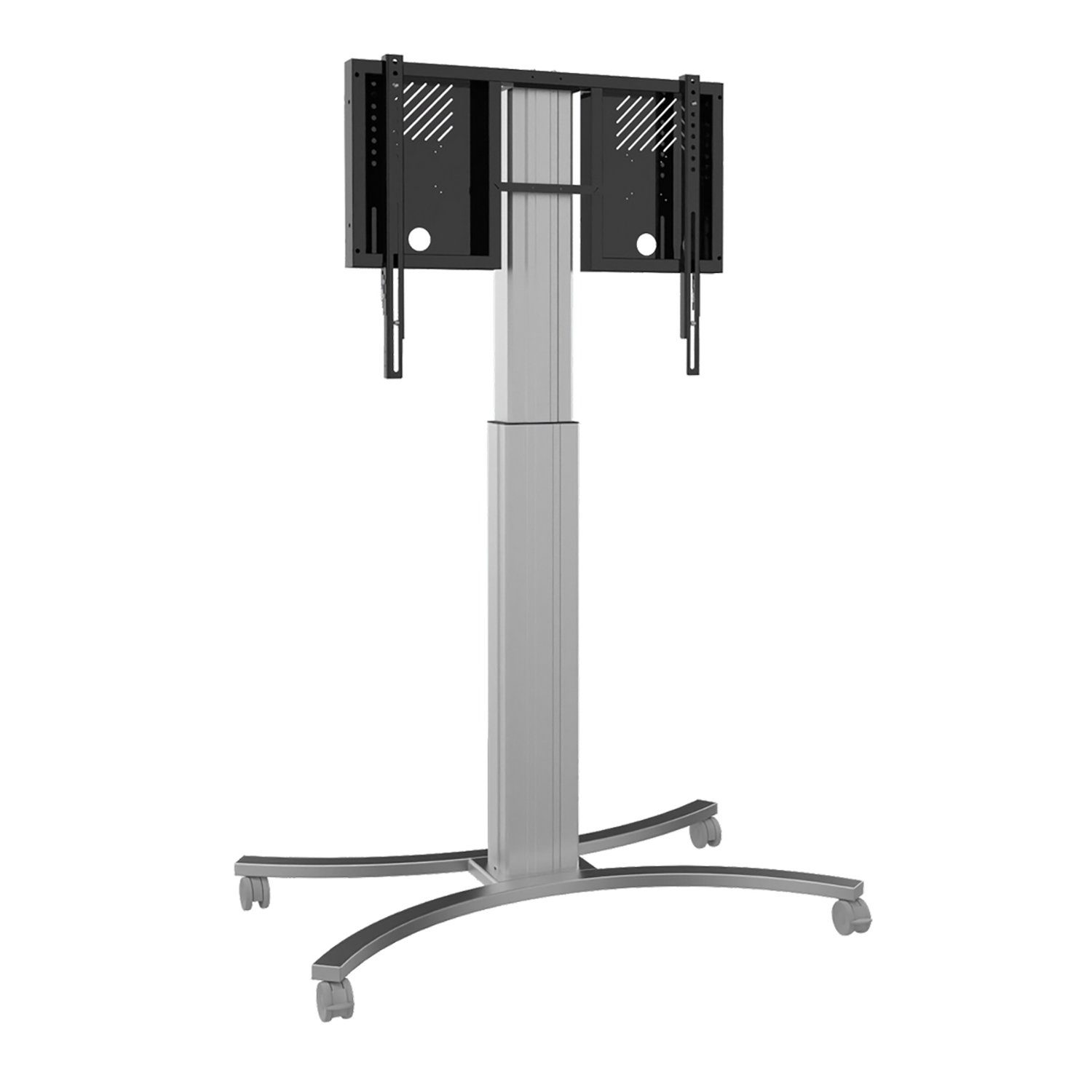 Celexon Expert Display-Rollwagen Adjust-4286MS - 70cm Hub TV-Wandhalterung, (bis 86 Zoll, elektrisch höhenverstellbar, max VESA 800 x 600, schwarz/silber)