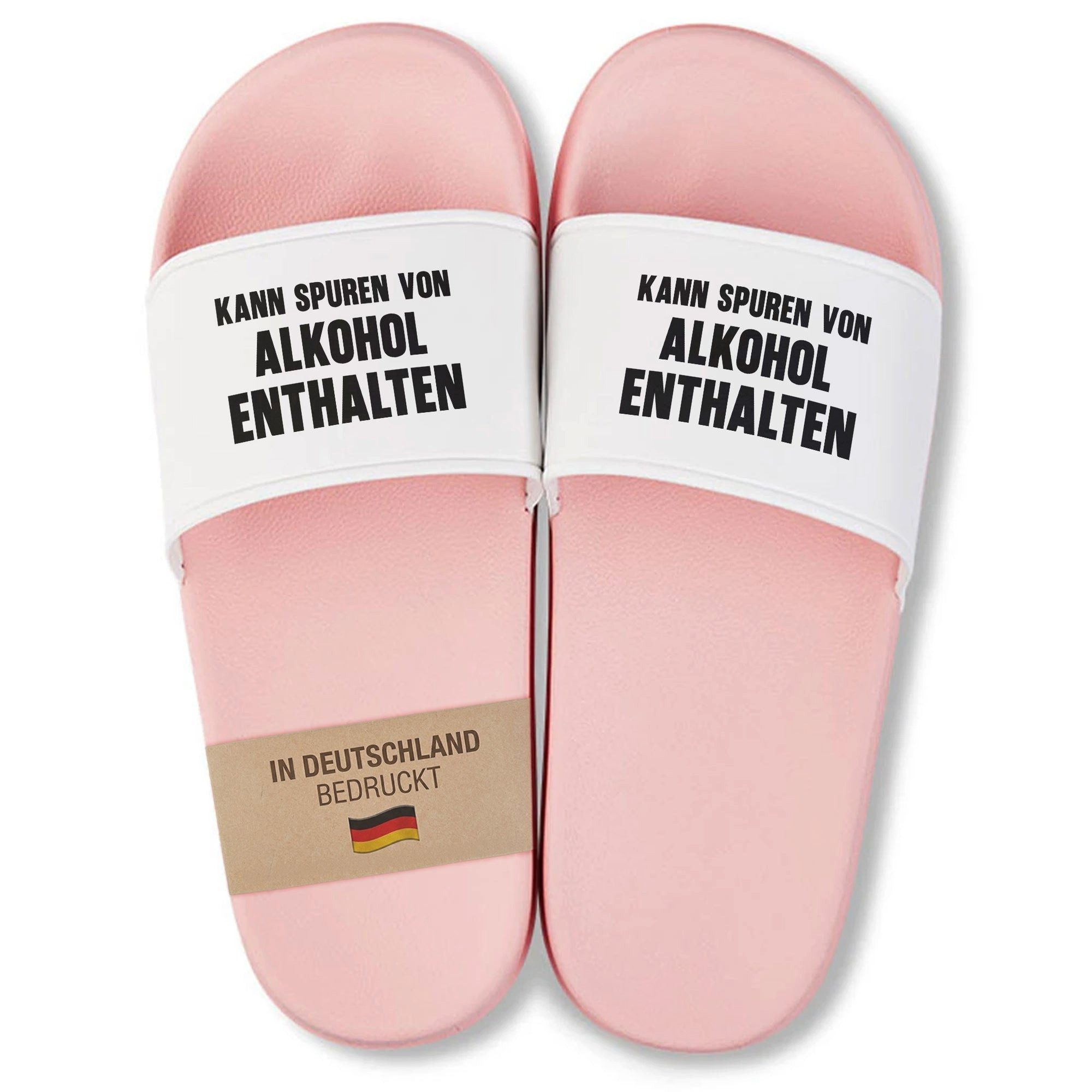 22Feels Badelatschen Pink Frauen Geschenk Malle Party Spruch Alkohol Urlaub Badepantolette IN DEUTSCHLAND BEDRUCKT