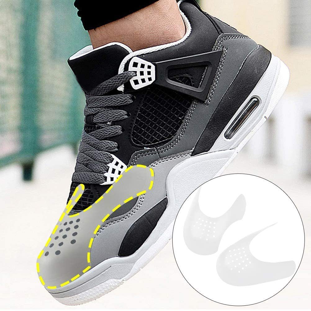 COOL-i ® Sneaker-Schuhschutz (2 Paar) – Anti-Knitter Zehenschutz-Einlagen Sneaker atmungsaktiv & zuschneidbar für Sneaker & Sportschuhe