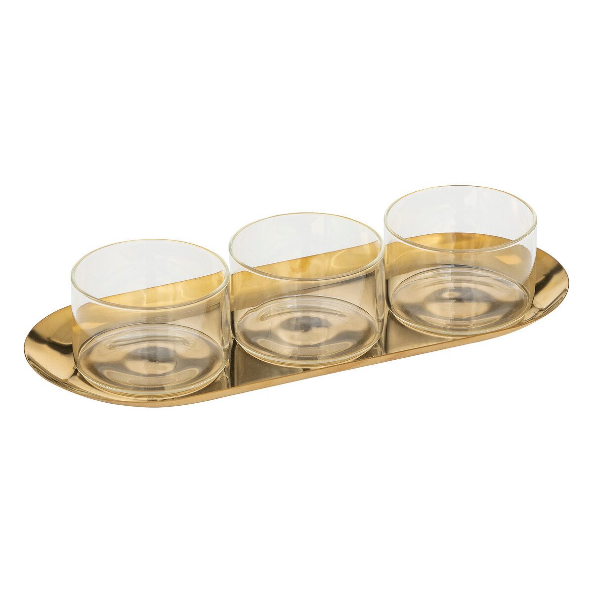 Secret de Gourmet Snackschale Snackschalen aus Glas auf einem Teller AUTOMNE, Glas