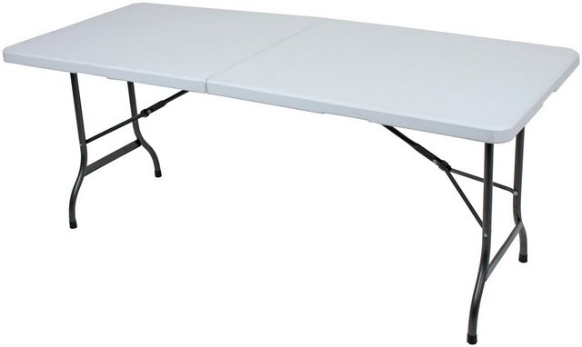 GARDEN PLEASURE Gartentisch MUFARO, Stahl/Kunststoff, klappbar, 244x76cm, weiß