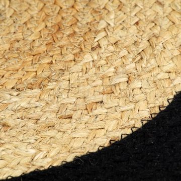 Platzset, Tischsets 4 Stk. Natur und Schwarz 38 cm Jute und Baumwolle, vidaXL, (4-St)