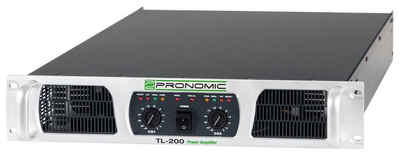 Pronomic TL-200 Endstufe Verstärker (Anzahl Kanäle: 2 Kanal Lautsprecher- Schraubklemmen, 1000 W, Stereo-Leistungsverstärker mit 2x 500 Watt an 2 Ohm)