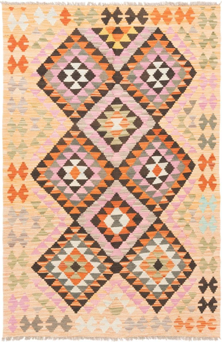 Orientteppich Kelim Afghan 129x199 Handgewebter Orientteppich, Nain Trading, rechteckig, Höhe: 3 mm