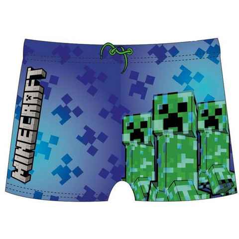 Minecraft Badehose Minecraft Jungen Schwimm Boxer Badeshorts Badehose Blau