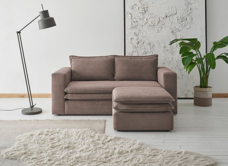 Set Hocker Style (2-tlg), PIAGGE, und 2-Sitzer-Sofa im of klein Places Sitzgruppe