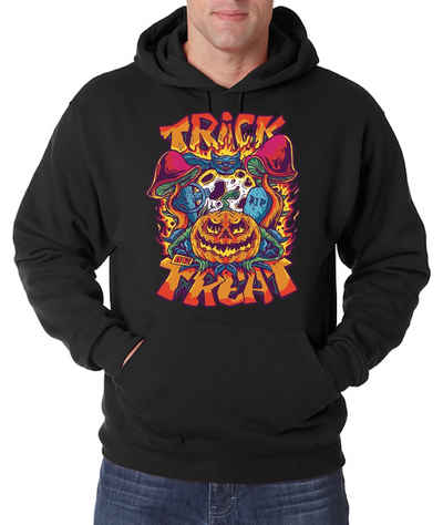 Youth Designz Kapuzenpullover Halloween Herren Hoodie Horror Pullover Trick or Treat Pilz Fun-Look mit Trendigem Frontdruck