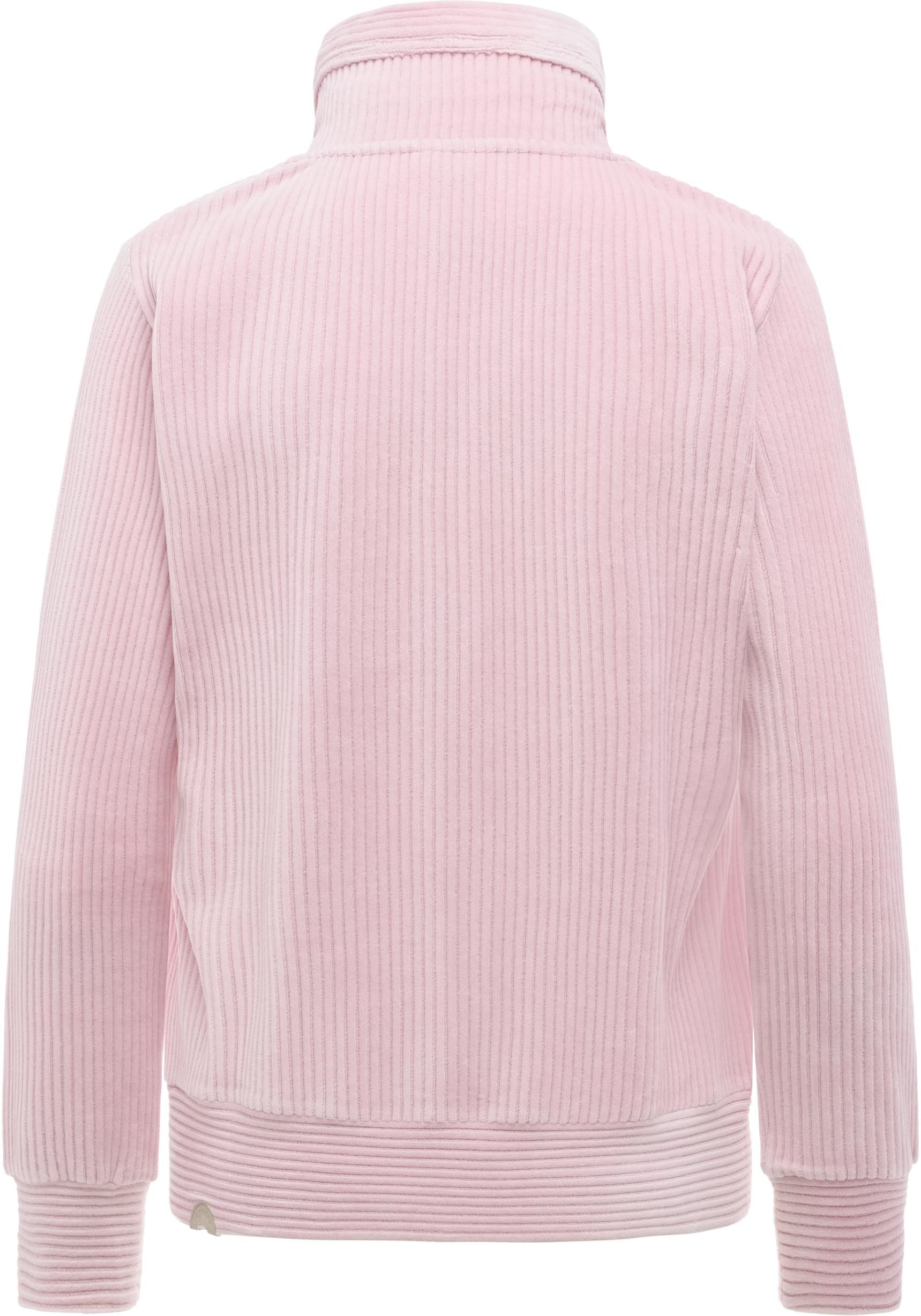 Ragwear Sweatjacke Ronette Cordy Zip-Jacke aus weichem Kord und hohem Kragen
