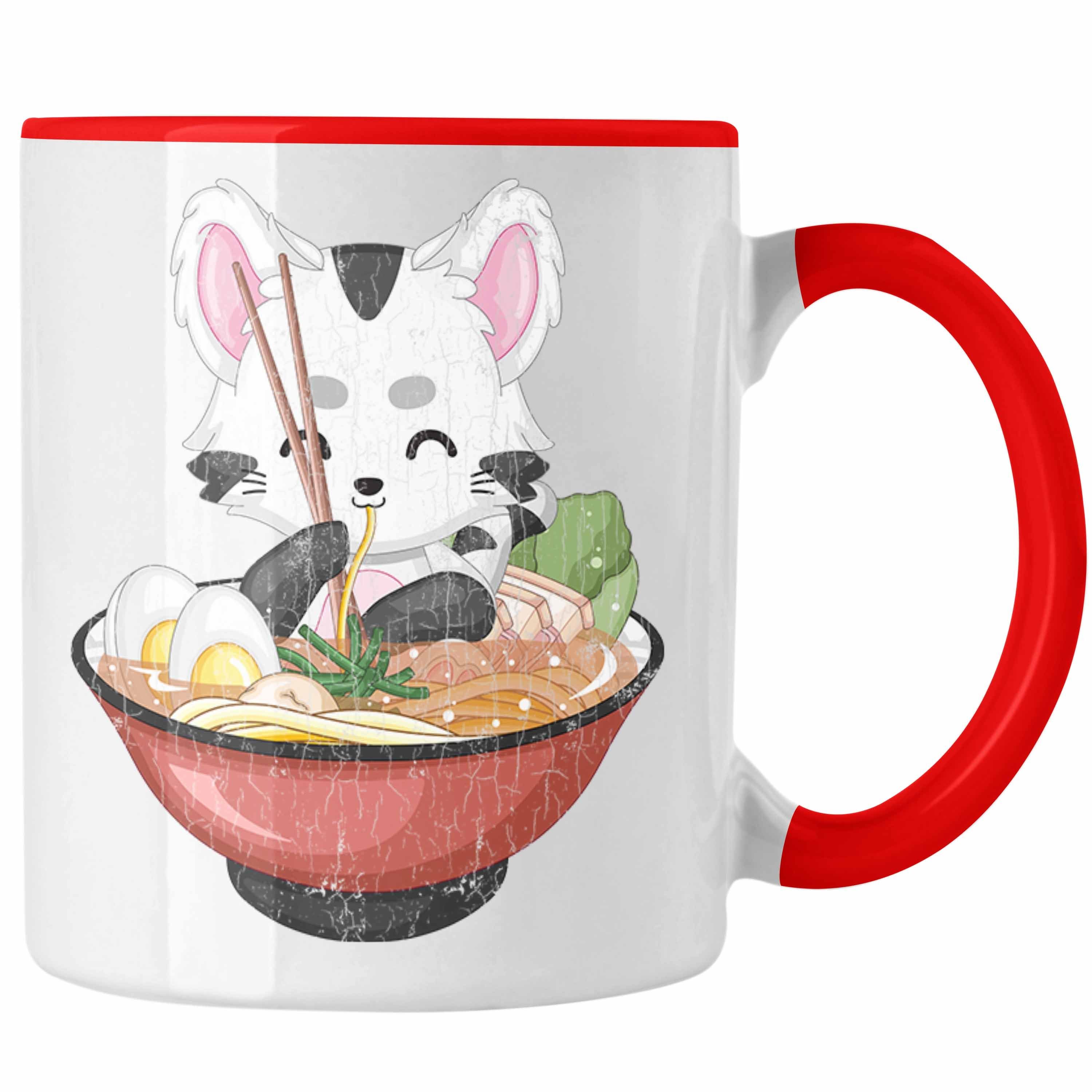 Trendation Tasse Trendation - Anime Tasse Geschenk Spruch Kaffeetasse Geschenke Deko Anme Fan Rot