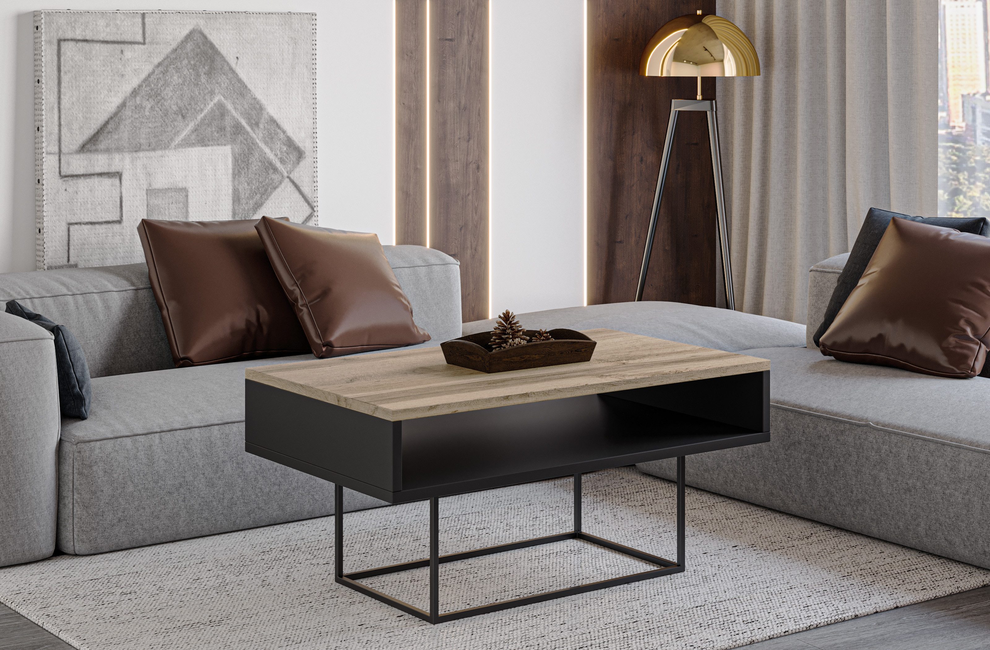 Endo-Moebel Couchtisch "Enna" Wohnzimmertisch Beistelltisch Sofatisch