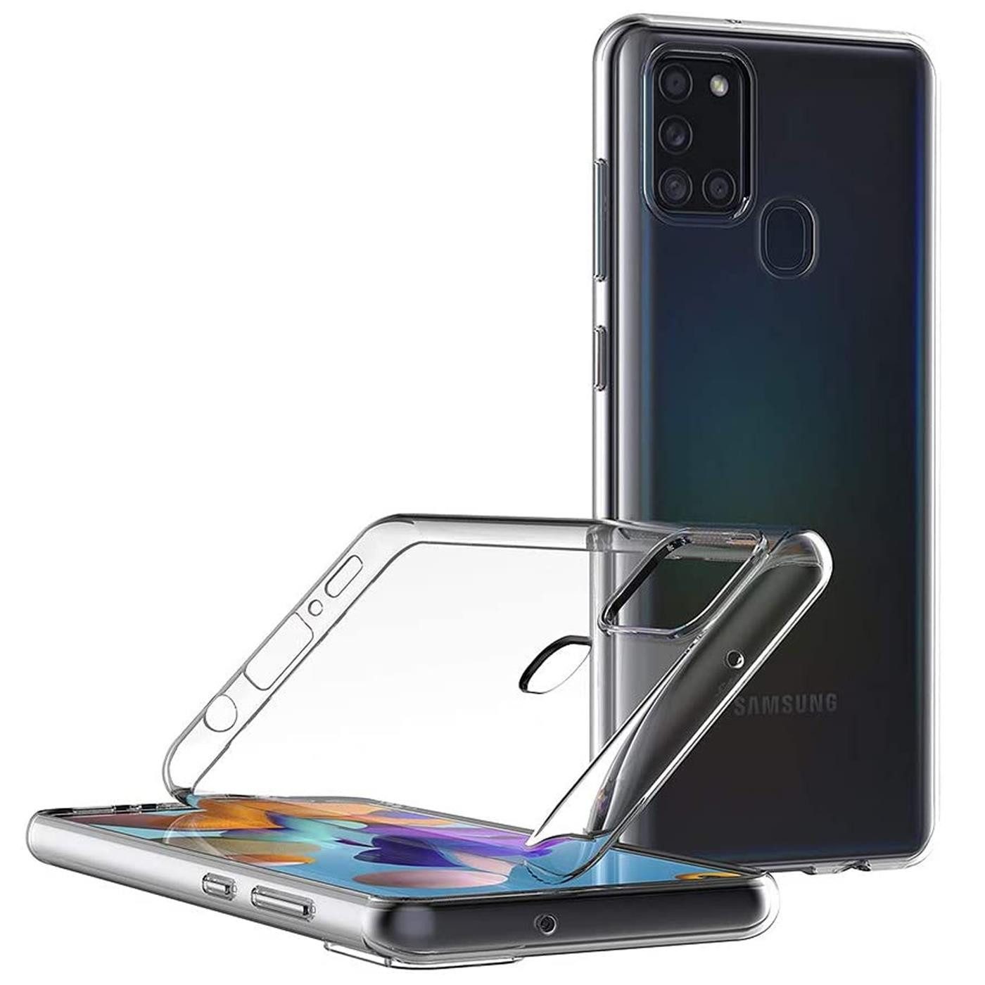CoolGadget Handyhülle Transparent Ultra Slim Case für Samsung Galaxy A21s 6,5 Zoll, Silikon Hülle Dünne Schutzhülle für Samsung A21s Hülle